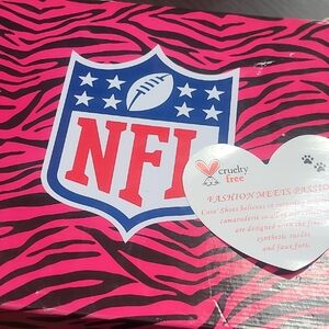 NFL Pink and Black Zebra Print Box